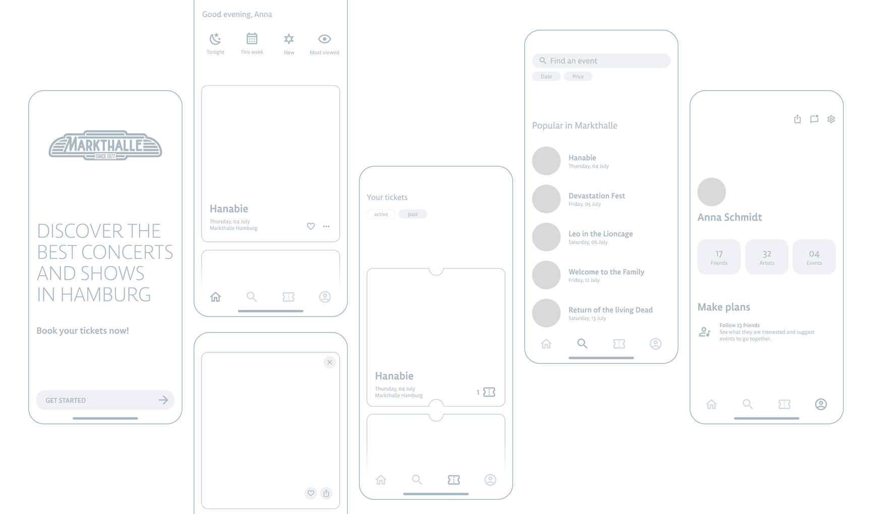 Markthalle Wireframe